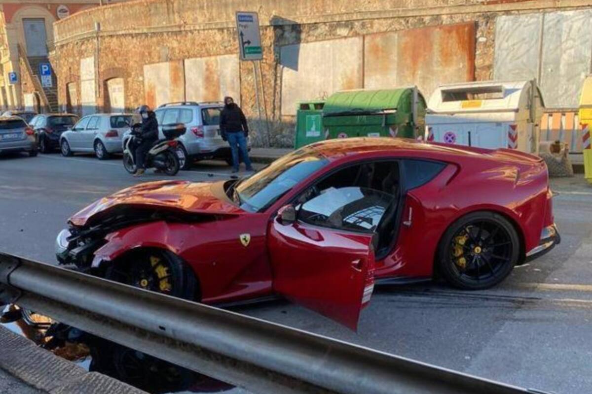 Federico Marchetti, el arquero del equipo italiano, quedó impactado al enterarse de que su Ferrari 812 Superfast quedó destruída