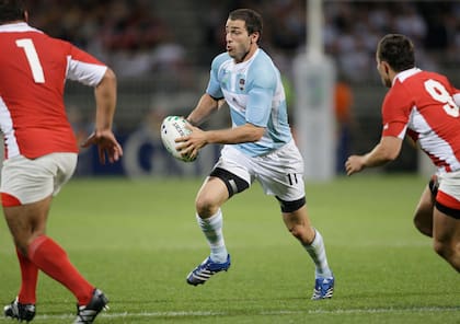 Federico Martín Aramburú durante el partido contra Georgia en la Copa del Mundo el 11 de septiembre de 2007, en Lyon, Francia