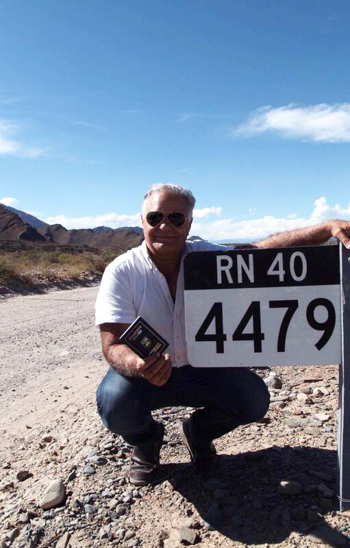 Federico Norte en la RN 40 que inspiró el proyecto del Pasaporte.