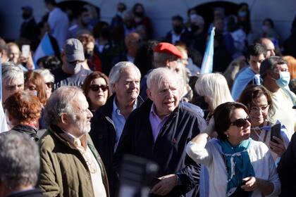 Federico Pinedo en la marcha del campo
