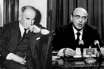 Federico Pinedo y Celestino Rodrigo, ministros de Economía en 1962 y 1975, respectivamente