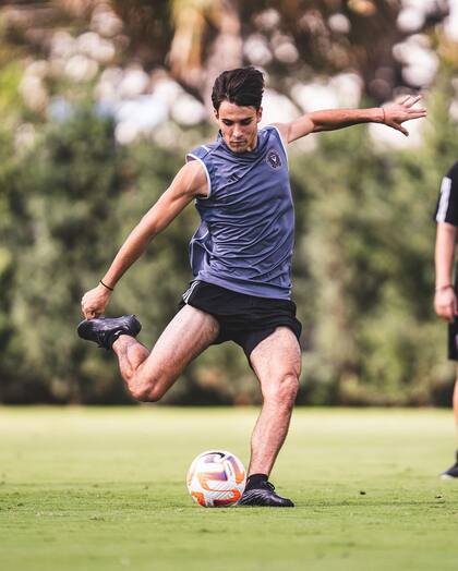 Federico Redondo, durante un entrenamiento de Inter Miami