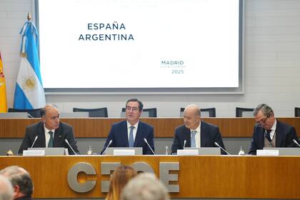 Federico Sturzenegger, en su visita a la patronal CEOE, en España