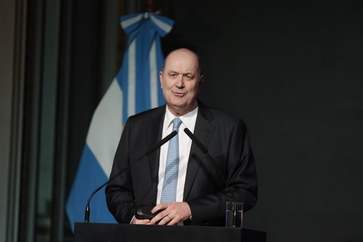 Federico Sturzenegger, hoy, en la Cámara de Comercio: pronosticó la reelección de Milei