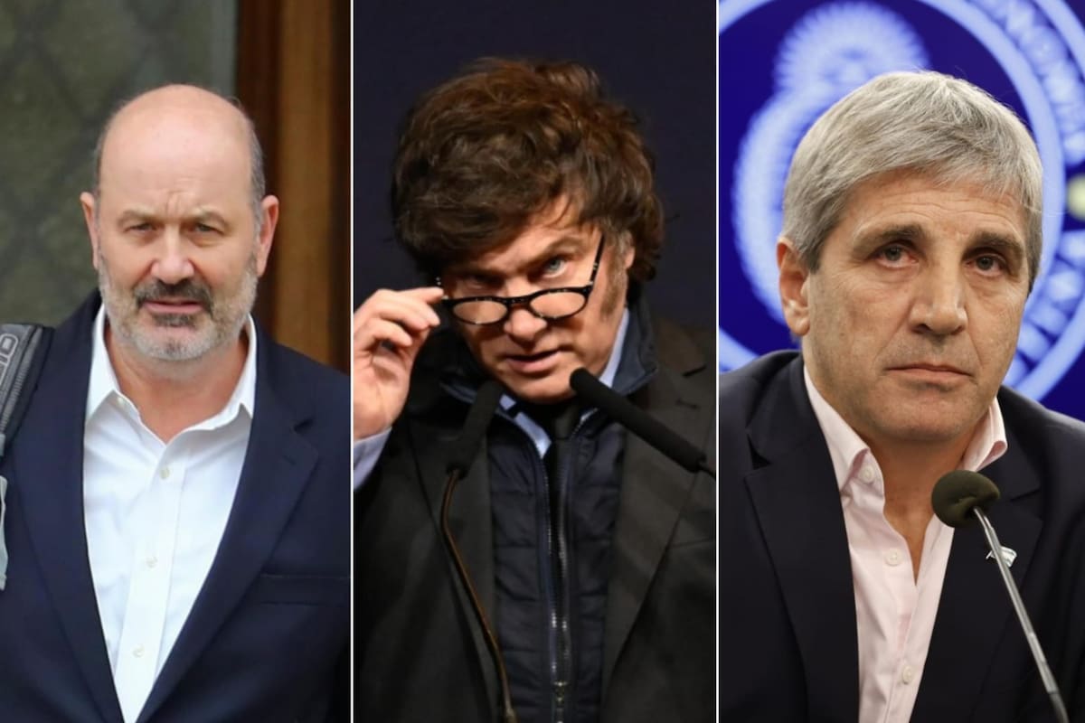 Federico Sturzenegger, Javier Milei y Luis Caputo