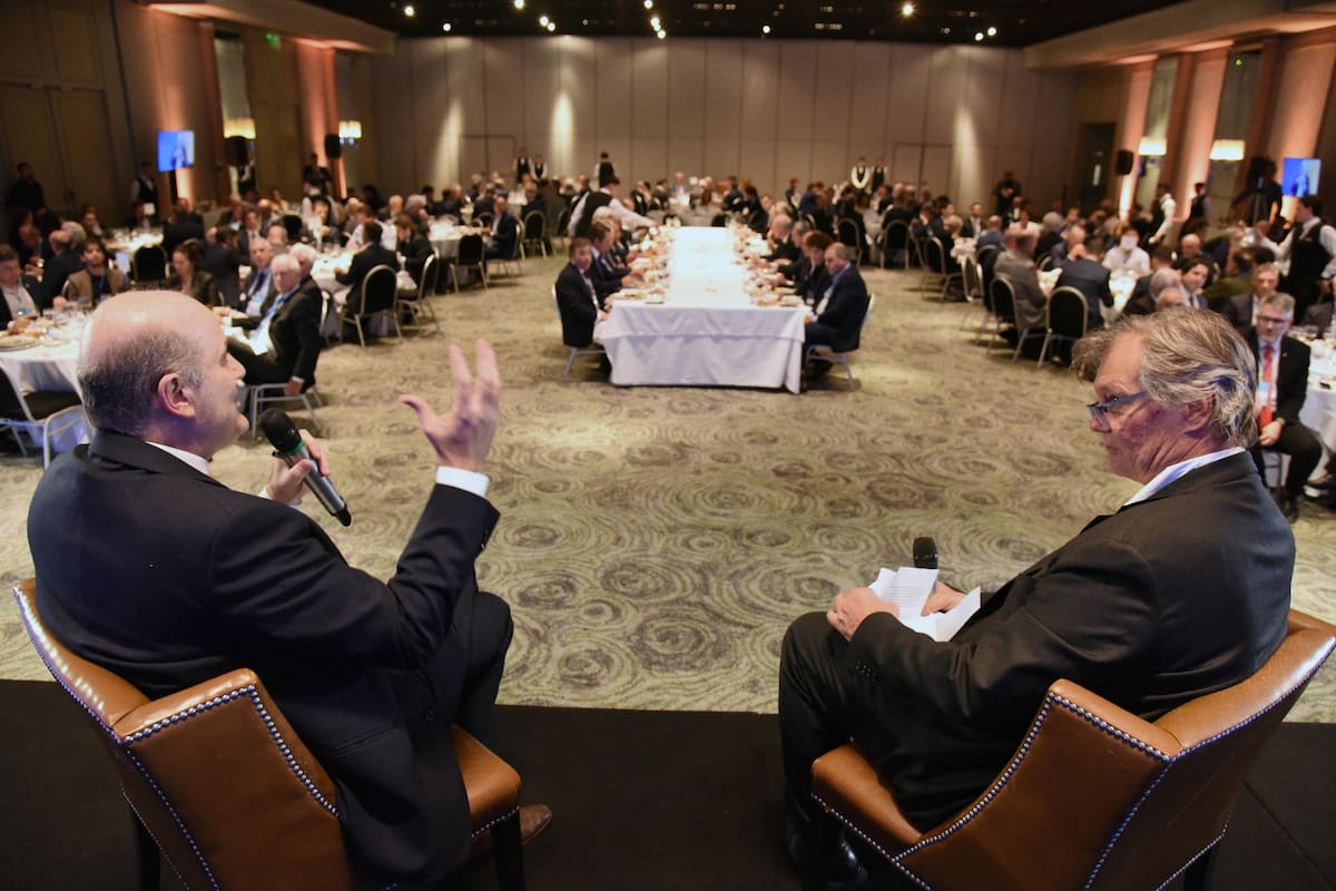 Federico Sturzenegger y Marcos Pereda en el encuentro del Cicyp en el Alvear Icon