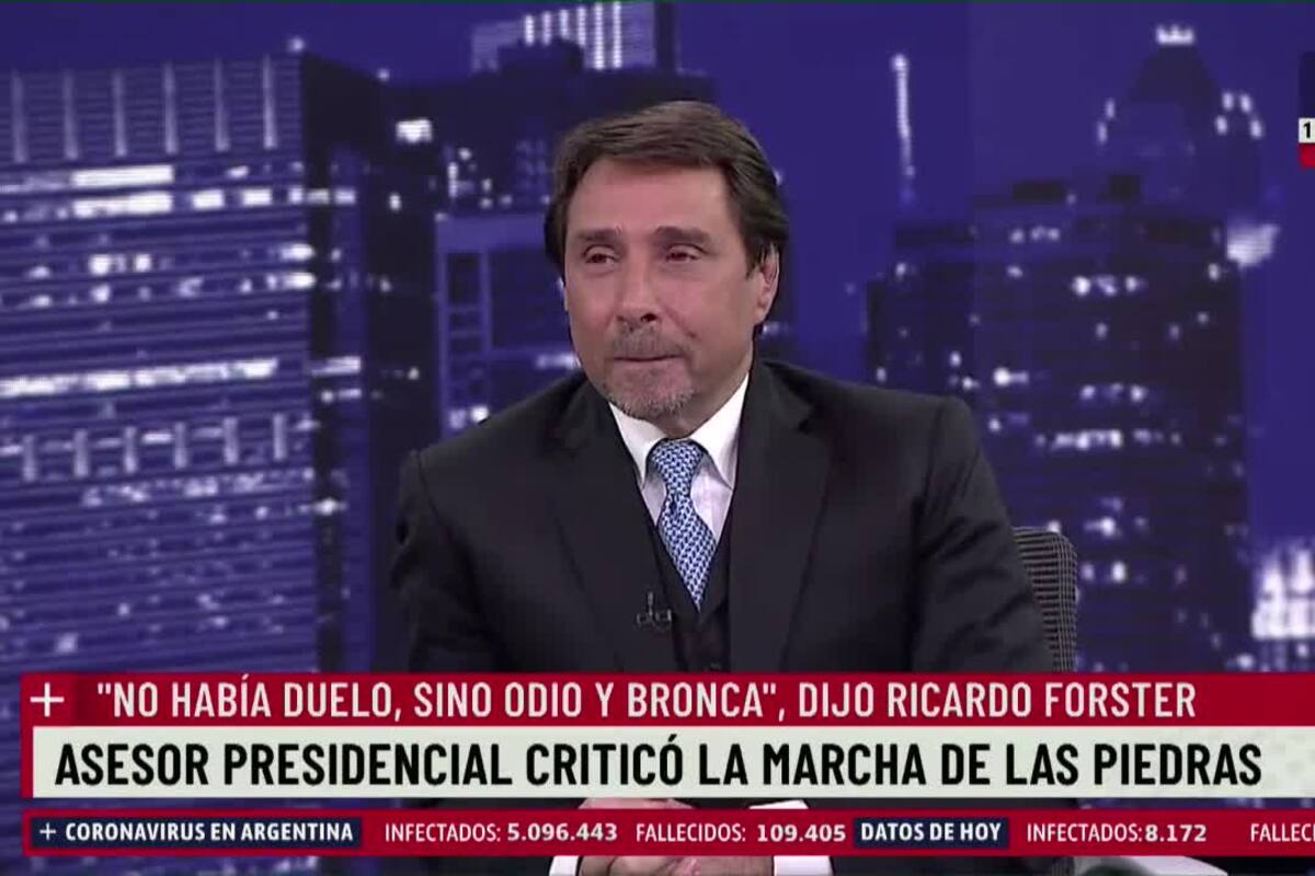 Feinmann furioso con un asesor presidencial por sus dichos sobre la marcha de las piedras