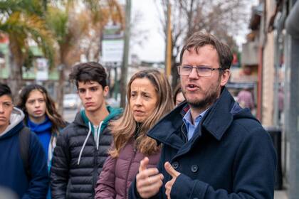 Feldtmann de Maurette y Marcos Hilding Ohlsson, en la campaña 2019 de ConVocación por San Isidro