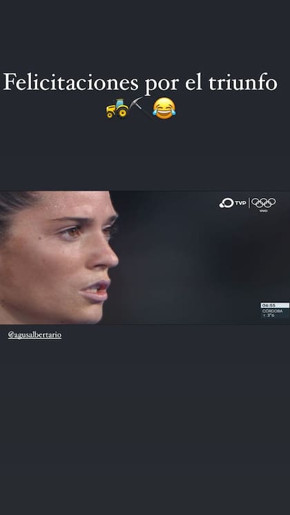 "Felicitaciones por el triunfo"