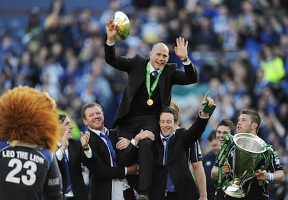 Felipe Contepomi celebra en Leinster