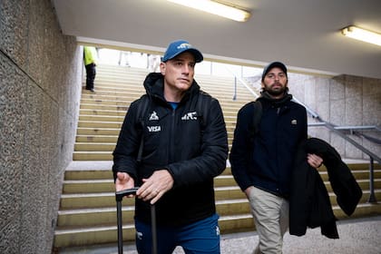 Felipe Contepomi, DT de Los Pumas, en su llegada al estadio Malvinas Argentinas de Mendoza