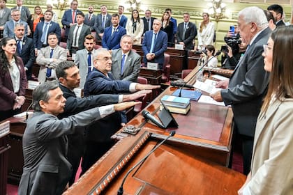 Felipe Michlig toma juramento a convencionales de Santa Fe