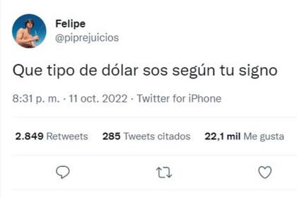 Felipe Rudolf relacionó cada dólar con un signo del zodíaco y el hilo se volvió viral en poco tiempo