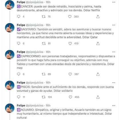 Felipe utilizó sus conocimientos de la astrología y también consultó a su hermana para elaborar el horóscopo que se volvió viral