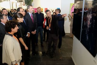 Capítulo argentino con los reyes de España, en la inauguración de ARCO Madrid