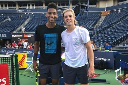 Felix Auger-Aliassime y Denis Shapovalov: juntos en el circuito y también en los entrenamientos en el centro canadiense en Toronto