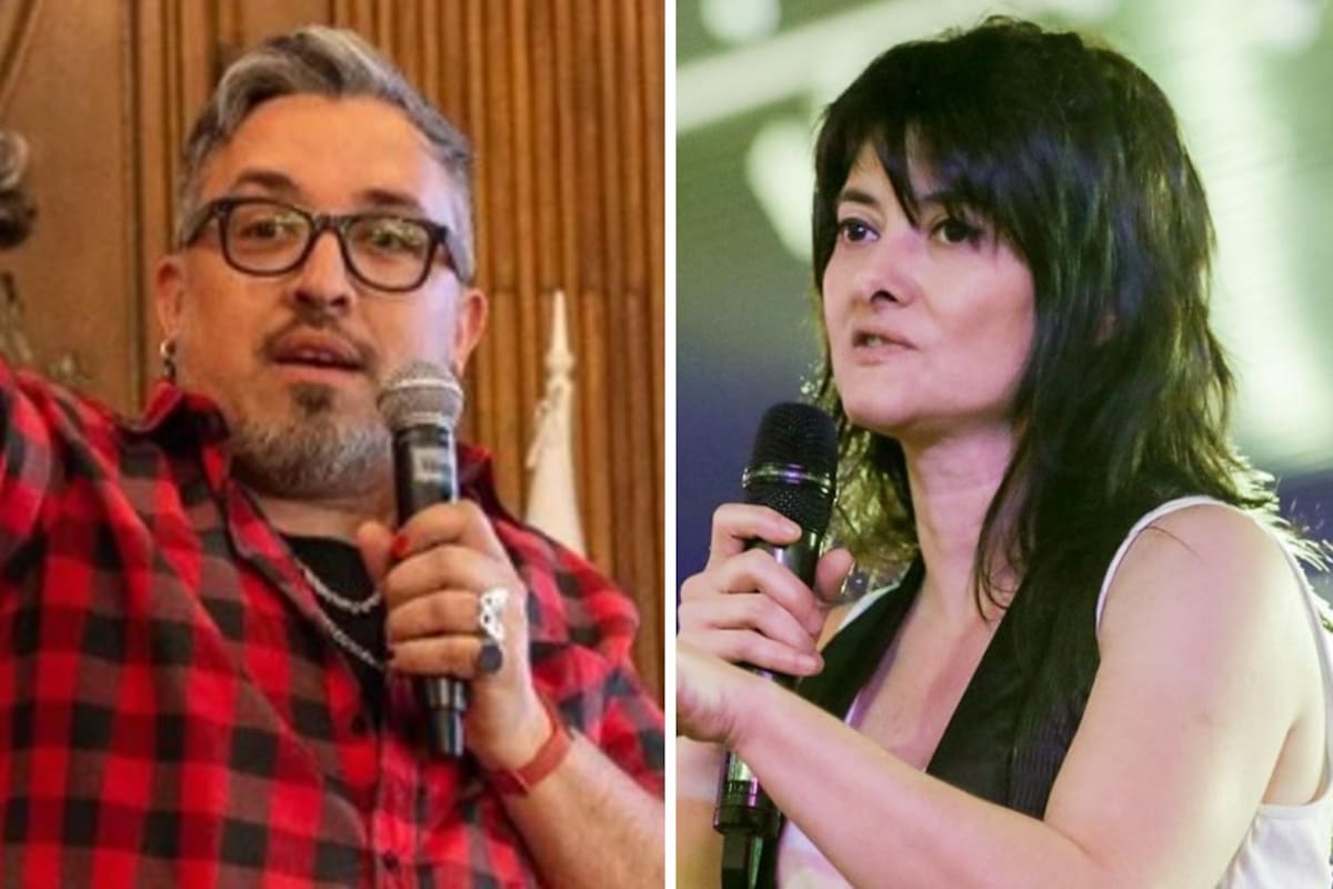 Fer Albornoz y Greta Pena.