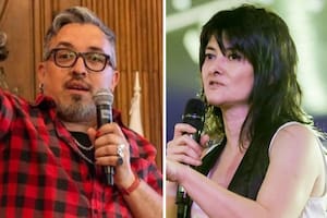 Fer Albornoz y Greta Pena.