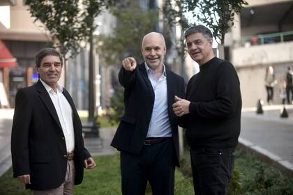 Fernán Quirós, Horacio Rodríguez Larreta y Jorge Macri, tras el acuerdo para ir con candidato único en la ciudad