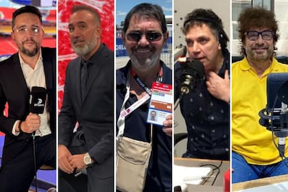 Fernández, Anello, Houriet, Gentili y Mollo, los relatores de la selección argentina en radio
