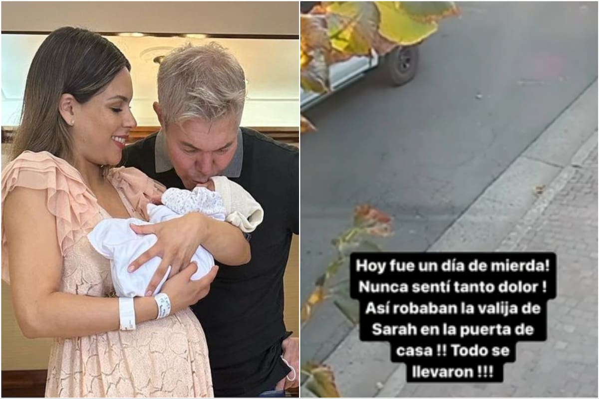 Fernando Burlando y Barby Franco fueron asaltados afuera de su casa y se llevaron las pertenencias de su hija (Foto: IG @barabritafranco21-Captura de video)