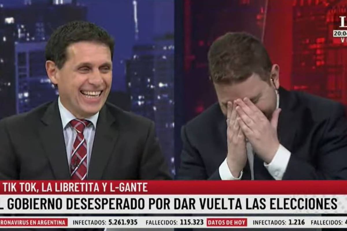 Fernando Carnota y Jonatan Viale se tentaronal encontrar una coincidencia entre la película Un novio para mi mujer y un tramo del encuentro del fin de semana entre Alberto Fernández y L-Gante