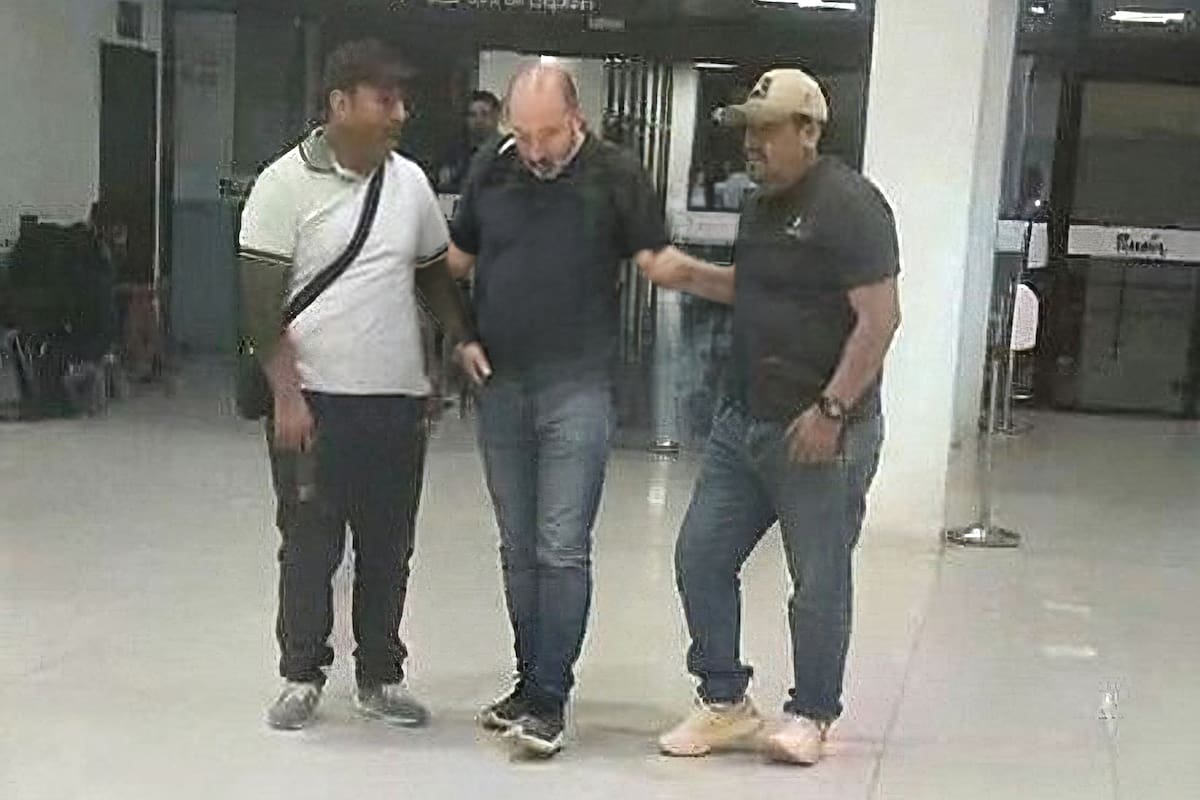 Fernando Cerimedo, en el momento de su detención, en Bolivia