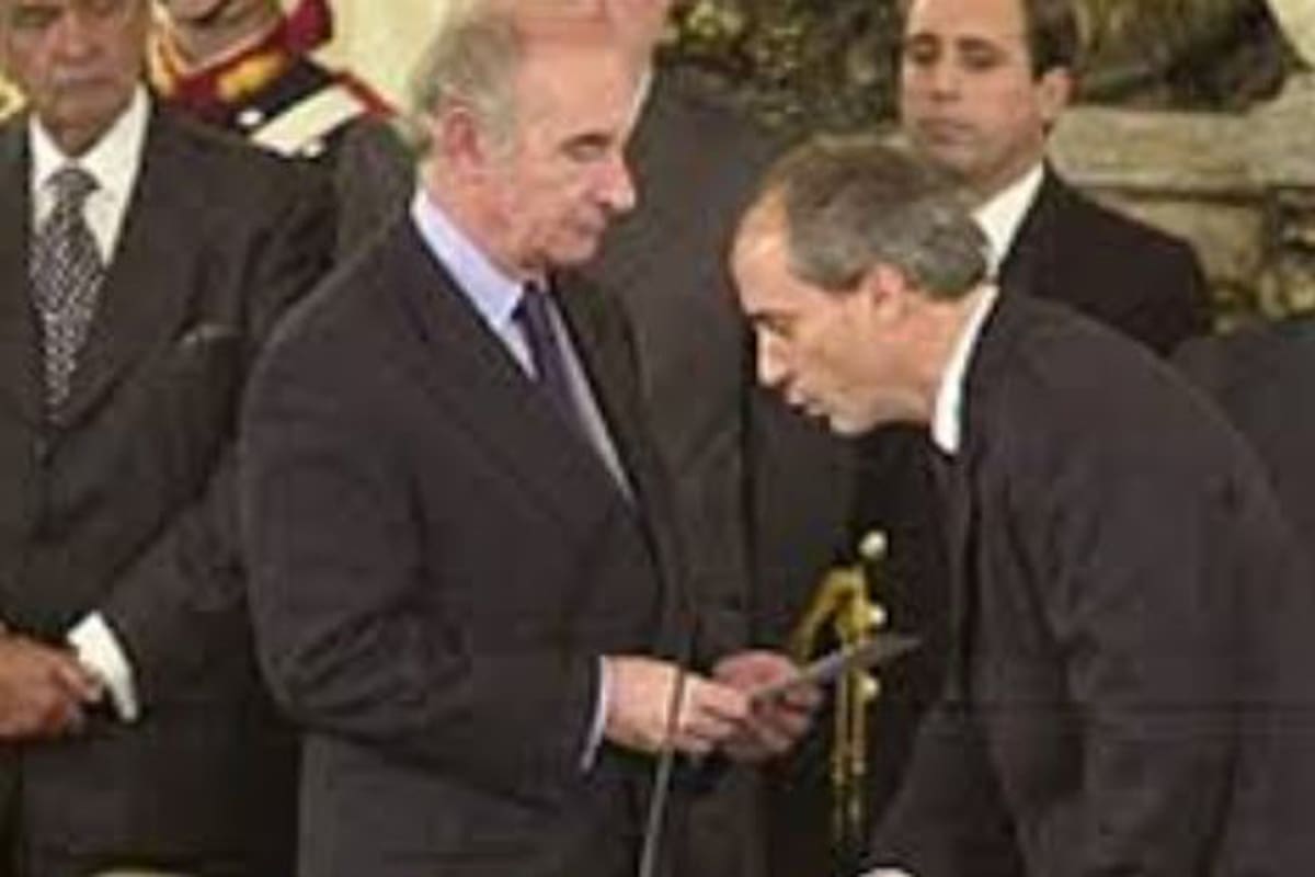 Fernando de la Rúa con Juan Pablo Cafiero