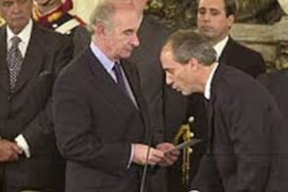 Fernando de la Rúa con Juan Pablo Cafiero