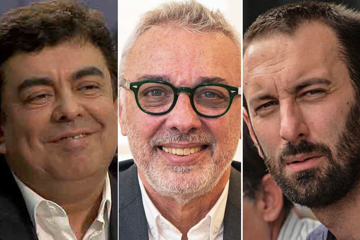 Fernando Espinoza (La Matanza), Julio Zamora (Tigre) y Damián Selci (Hurlingham)