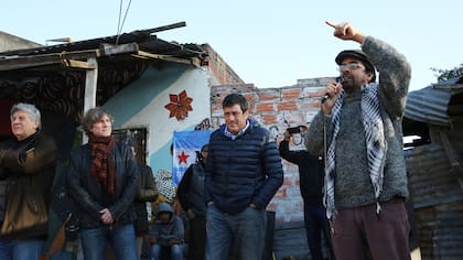 Fernando Esteche en el acto junto a Mariotto y Boudou