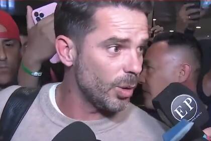 Fernando Gago, en su llegada a Ezeiza; el DT asumirá este lunes en Boca