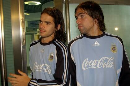 Con Pocho Insúa, en el seleccionado, en 2007