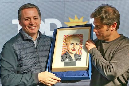 Fernando Gray en campaña junto a Axel Kicillof