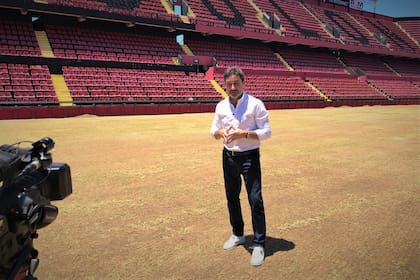 Fernando Lavecchia, en el estadio de Colón de Santa Fe, donde se hizo el especial de 2021