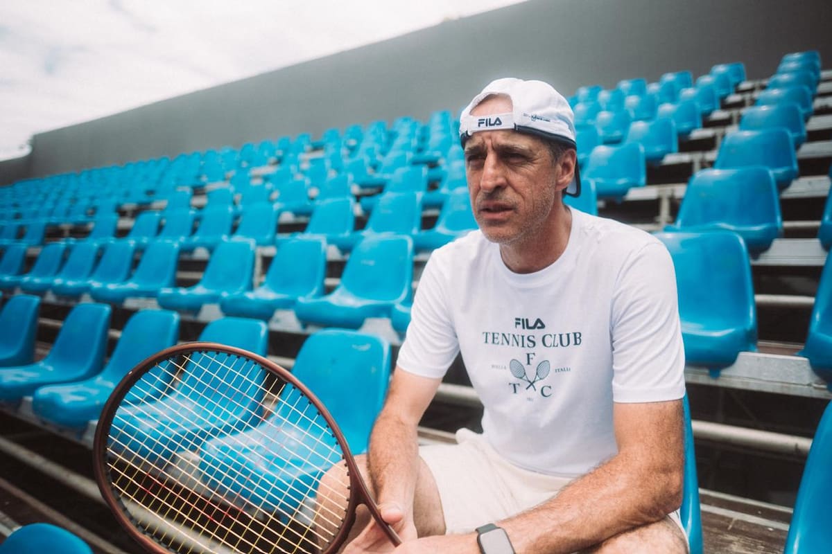 Fernando Meligeni, a los 53 años, con LA NACION en Río: es una referencia constante del tenis en Brasil, no olvida sus orígenes en la Argentina y su idolatría por Guillermo Vilas