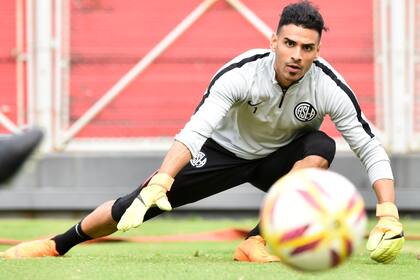 Fernando Monetti en el entrenamiento de San Lorenzo