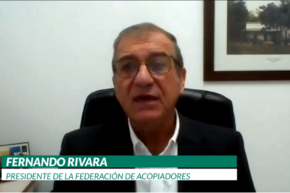 Fernando Rivara, presidente de la Federación de Acopiadores de Granos, en la apertura de la jornada A Todo Trigo