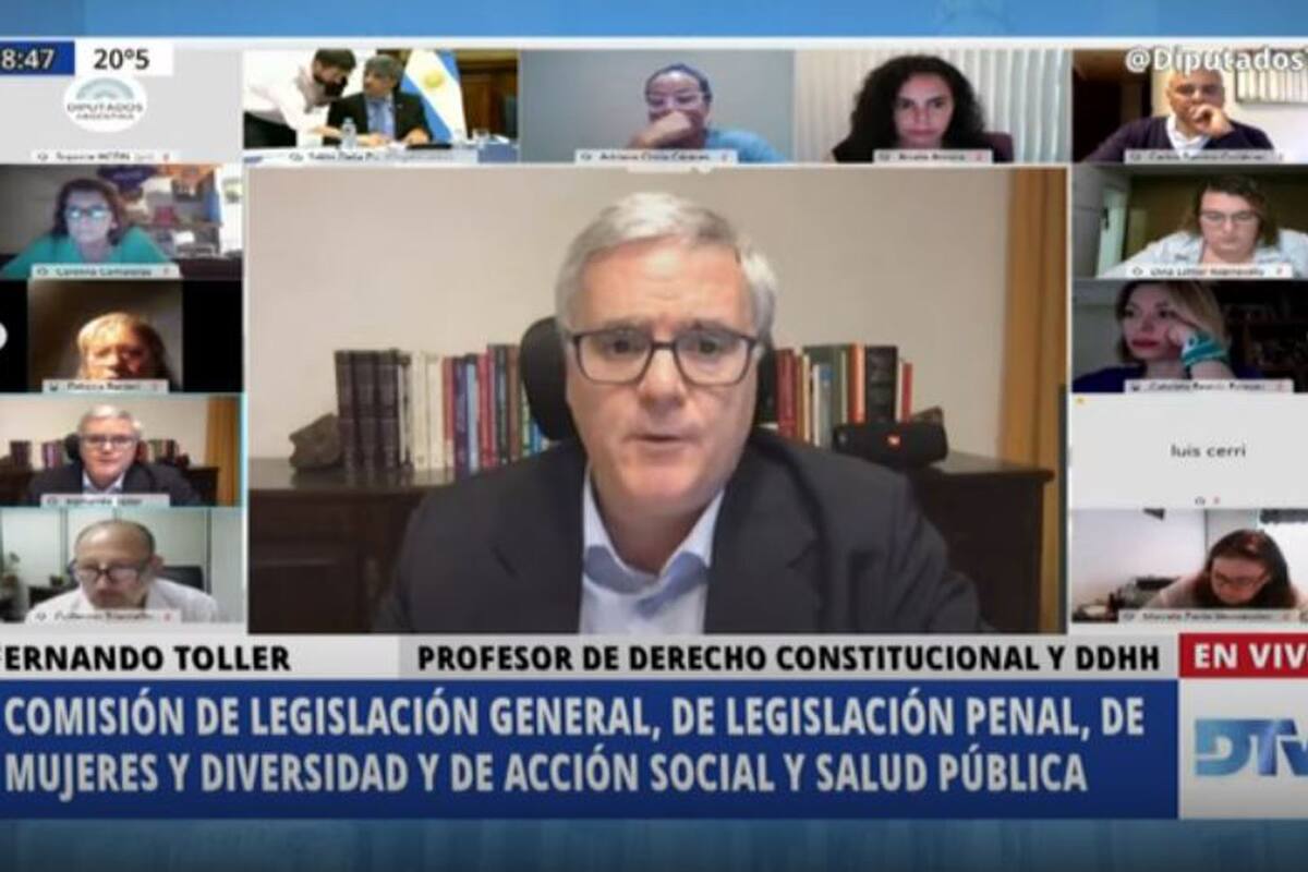 Fernando Toller, un profesor de la Facultad de Derecho de la Universidad Austral, calificó el proyecto de ser un "fomento al aborto" y eligió para concluir su discurso una referencia a la popular novela de John Ronald Reul Tolkien
