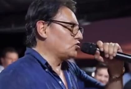 Fernando Villavicencio, durante un acto político