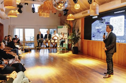 Fernando Yu, fundador de Suyana, la startup que fue seleccionada entre tres finalistas que presentaron sus proyectos ante un jurado durante el Networking Day realizado en Buenos Aires