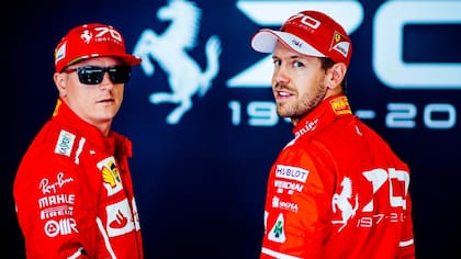 Kimi Raikkonen y Sebastian Vettel, el finlandés resultó el piloto con el que desarrolló mejor química en la Fórmula 1; compartieron 81 grandes premios en Ferrari