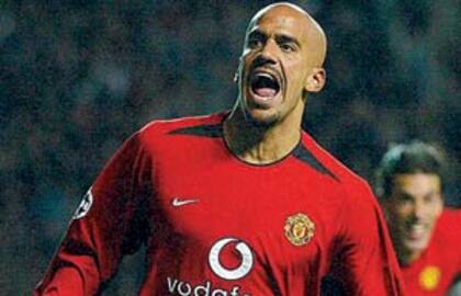 Verón en su etapa como jugador del Manchester United