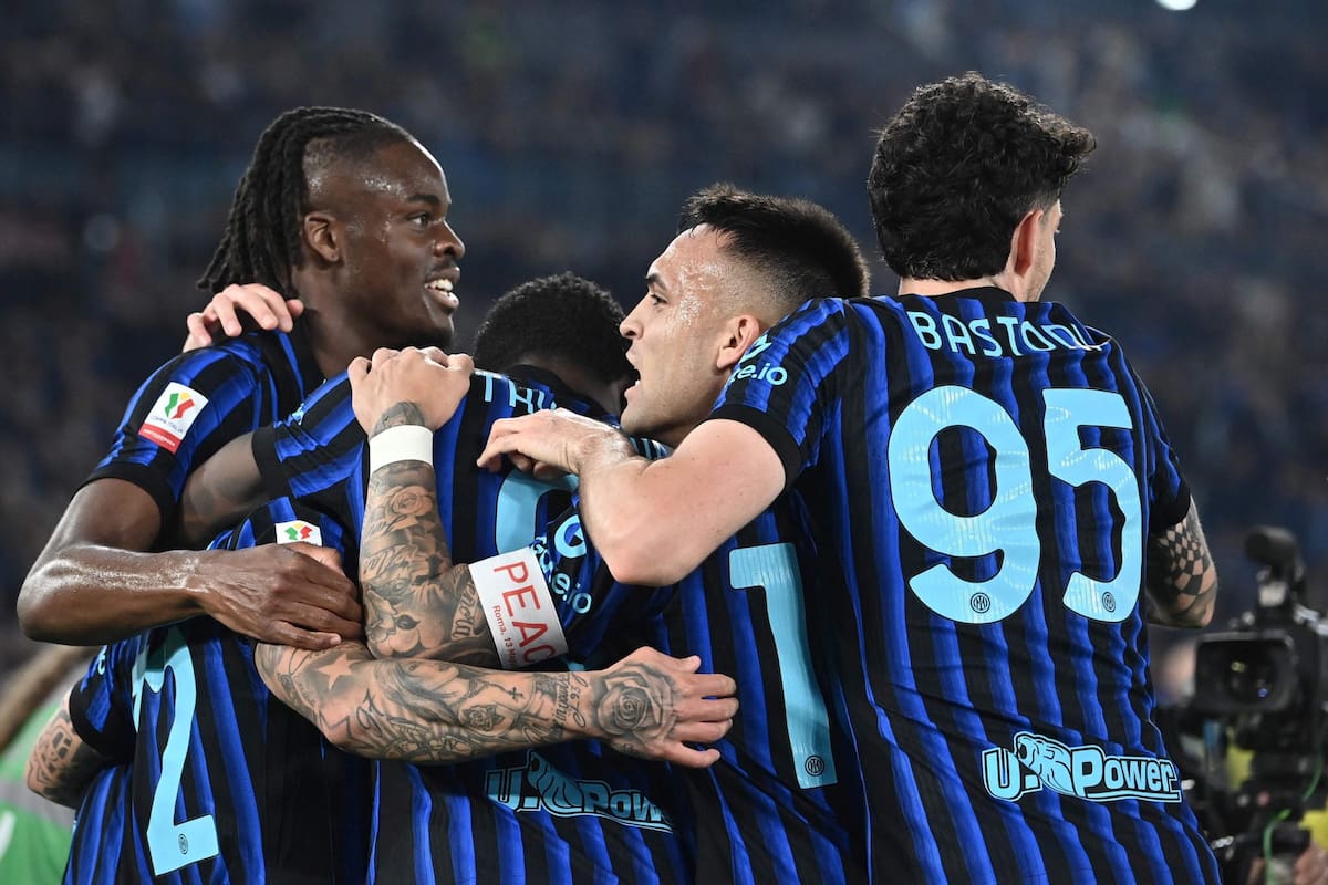 Festejan Inter y el capitán Lautaro Martínez desde los 14 minutos en la final de la Copa Italia, ante Lazio