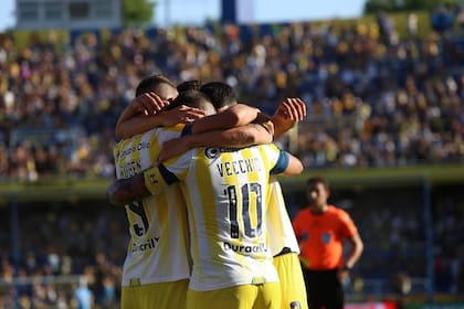 Festejo de Rosario Central en Arroyito