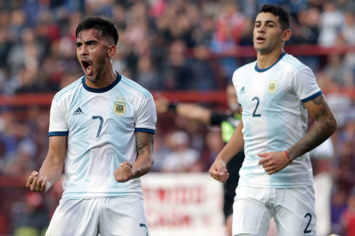 Festejo del 1 gol.