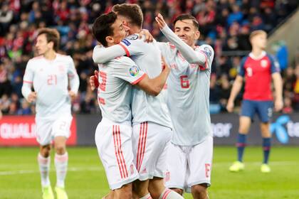 Festejo del segundo gol