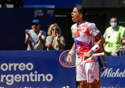 Festejo y aplausos para Federico Coria, entre los ocho mejores del Argentina Open