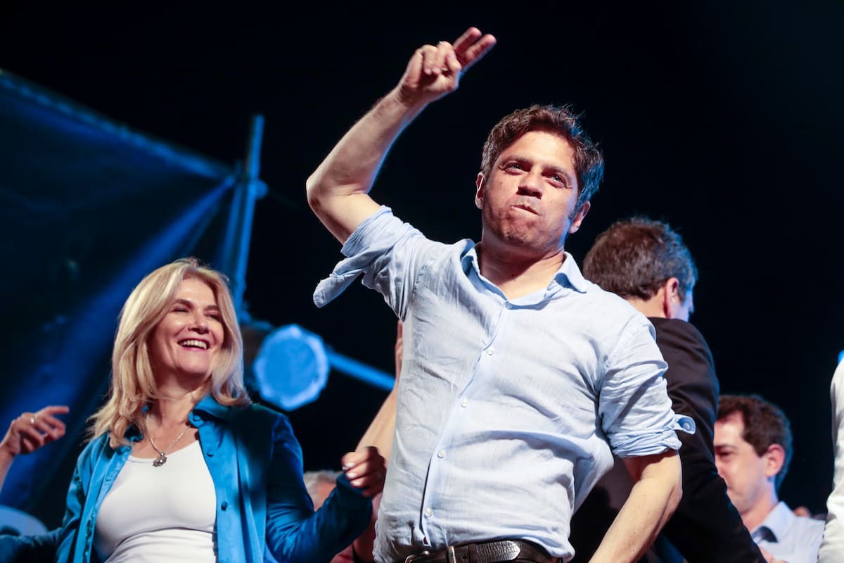 Festejos en el búnker de Unión por la Patria, Sergio Tomás Massa, Axel Kicillof