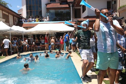Festejos en la casa de Maradona